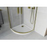 Mexen Rio cabine de douche semi-circulaire 90 x 90 cm, transparent, or + bac à douche plat, blanc - 863-090-090-50-00-4110G