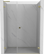 Mexen Lunar-B L porte de douche pivotante droite 120 cm, transparent, doré - 832SL-120-050-50-00-P