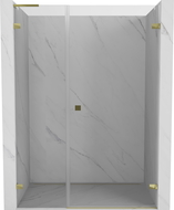 Mexen Lunar-B L porte de douche pivotante droite 135 cm, transparent, dorée - 832SL-135-050-50-00-P