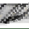 Mexen Lunar-B porte de douche battante droite 135 cm, transparent, doré brossé - 832S-135-050-55-00-P