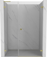 Mexen Lunar-B L porte de douche pivotante droite 125 cm, transparent, or brossé - 832SL-125-050-55-00-P