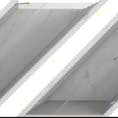 Mexen Lunar-B porte de douche battante droite 140 cm, transparent, doré brossé - 832S-140-050-55-00-P