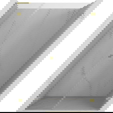 Mexen Lunar-B L porte de douche pivotante droite 135 cm, transparent, or brossé - 832SL-135-050-55-00-P