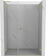 Mexen Lunar-B L porte de douche pivotante droite 135 cm, transparent, doré brossé - 832SL-135-050-55-00-P