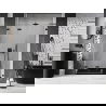 Mexen Lunar-F L porte de douche pliante gauche 140 cm, transparent, noir - 836SL-140-050-70-00-L