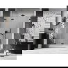 Mexen Lunar-F L porte de douche pliante gauche 140 cm, transparent, noir - 836SL-140-050-70-00-L