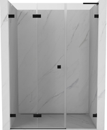 Mexen Lunar-F L porte de douche repliable gauche 150 cm, transparent, noir - 836SL-150-050-70-00-L
