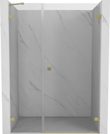 Mexen Lunar-B porte de douche pivotante droite 150 cm, transparent, doré brossé - 832S-150-050-55-00-P