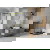 Mexen Rio cabine de douche semi-circulaire 80 x 80 cm, transparent, doré + receveur Flat, noir - 863-080-080-50-00-4170G