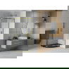 Mexen Rio cabine de douche semi-circulaire 80 x 80 cm, transparent, doré + receveur Flat, noir - 863-080-080-50-00-4170G