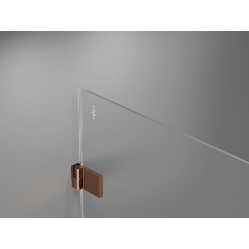Mexen Lunar-B L porte de douche pivotante droite 135 cm, transparent, or rose - 832SL-135-050-60-00-P