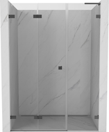 Mexen Lunar-F L portes de douche pliantes gauche 135 cm, transparentes, gun metal - 836SL-135-050-95-00-L