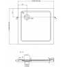 Mexen Rio cabine de douche carrée 70 x 70 cm, transparent, dorée + receveur plat, blanc - 860-070-070-50-00-4010G