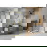 Cabine de douche carrée Mexen Rio 70 x 70 cm, transparent, dorée + receveur Flat, blanc - 860-070-070-50-00-4010G