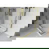 Mexen Rio cabine de douche carrée 80 x 80 cm, transparent, or + receveur plat, blanc - 860-080-080-50-00-4010G
