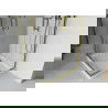 Mexen Rio cabine de douche carrée 80 x 80 cm, transparent, or + receveur plat, blanc - 860-080-080-50-00-4010G