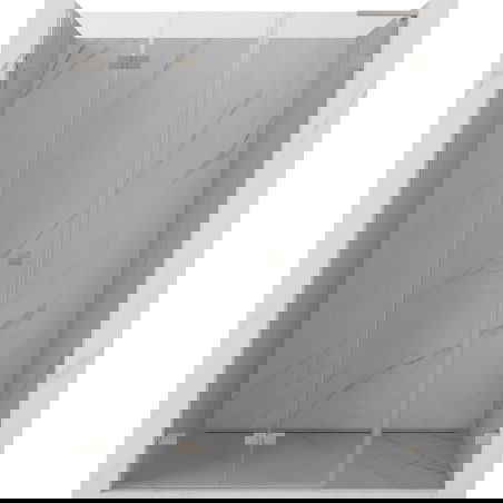 Mexen Lunar-F L portes de douche pliantes gauche 150 cm, transparent, nickel brossé - 836SL-150-050-97-00-L