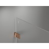 Mexen Lunar-B porte de douche battante droite 110 cm, transparent, cuivre brossé - 832S-110-050-65-00-P