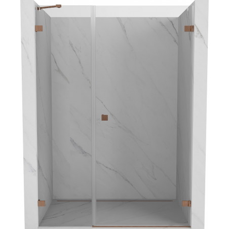 Mexen Lunar-B porte de douche battante droite 110 cm, transparent, cuivre brossé - 832S-110-050-65-00-P