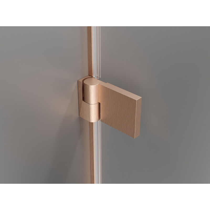 Mexen Lunar-B L porte de douche pivotante droite 130 cm, transparent, cuivre brossé - 832SL-130-050-65-00-P
