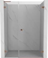 Mexen Lunar-B L porte de douche battante droite 135 cm, transparent, cuivre brossé - 832SL-135-050-65-00-P