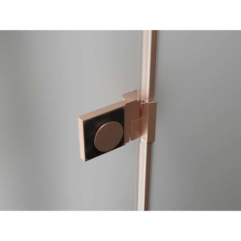 Mexen Lunar-B L porte de douche pivotante droite 150 cm, transparent, cuivre brossé - 832SL-150-050-65-00-P