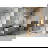 Mexen Rio cabine de douche carrée 70 x 70 cm, bandes, or + receveur Flat, blanc - 860-070-070-50-20-4010G