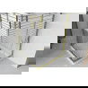 Mexen Rio cabine de douche carrée 70 x 70 cm, bandes, or + receveur Flat, blanc - 860-070-070-50-20-4010G