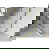 Mexen Rio cabine de douche carrée 70 x 70 cm, bandes, or + receveur Flat, blanc - 860-070-070-50-20-4010G