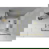 Mexen Rio cabine de douche carrée 70 x 70 cm, bandes, or + receveur Flat, blanc - 860-070-070-50-20-4010G