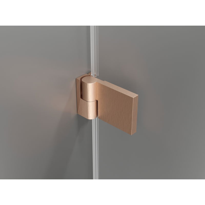 Mexen Lunar-B portes de douche pivotantes à droite 125 cm, transparentes, cuivre brossé - 832S-125-050-65-00-P