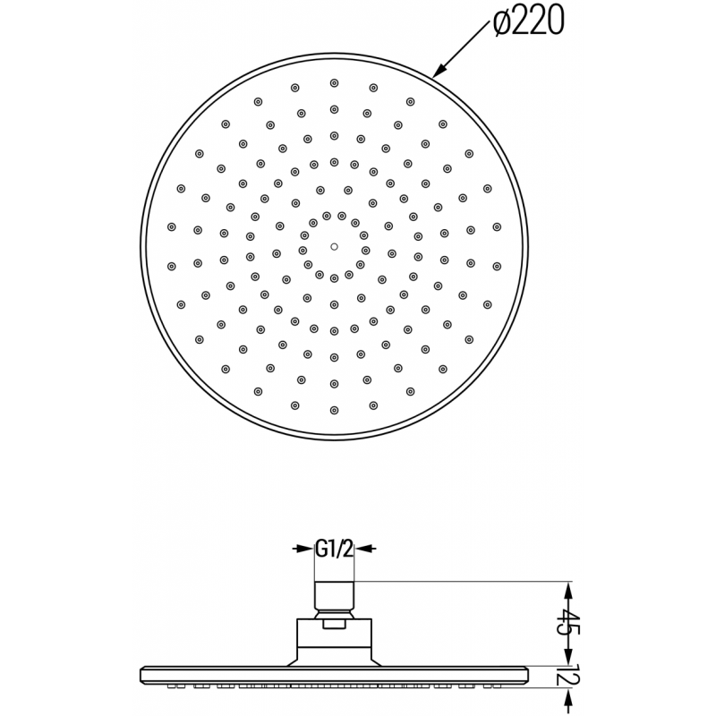 Mexen D-40 pomme de douche 22 cm, or rose - 79740-60