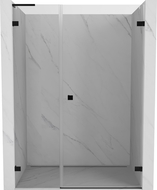 Mexen Lunar-B L porte de douche pivotante droite 115 cm, transparentes, noires - 832SL-115-050-70-00-P