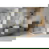 Mexen Rio cabine de douche carrée 70 x 70 cm, dépoli, or + receveur plat, blanc - 860-070-070-50-30-4010G