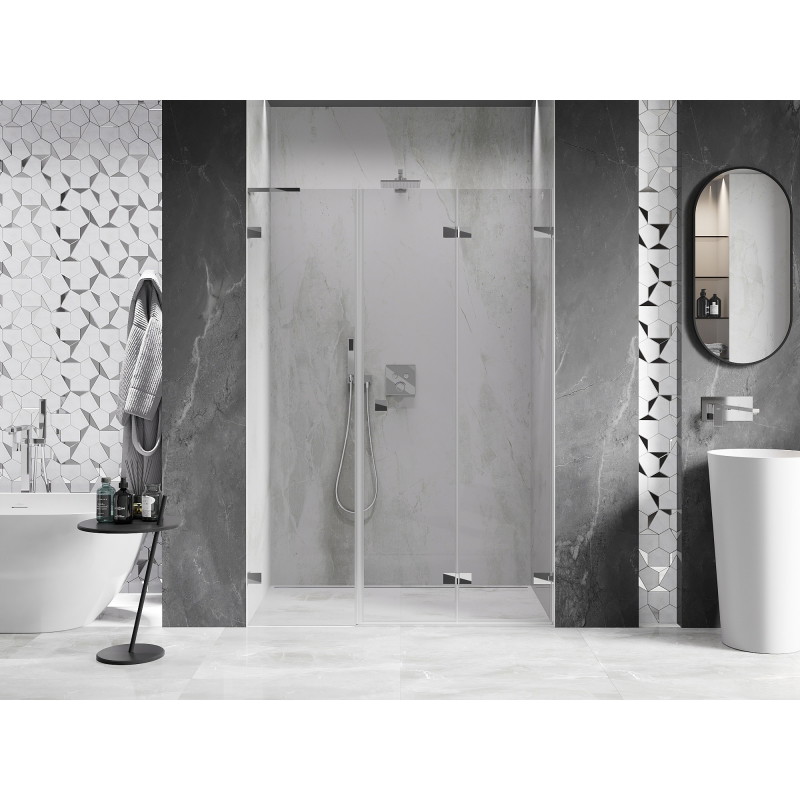 Mexen Lunar-F L porte de douche pliante droite 115 cm, transparent, chrome - 836SL-115-050-01-00-P