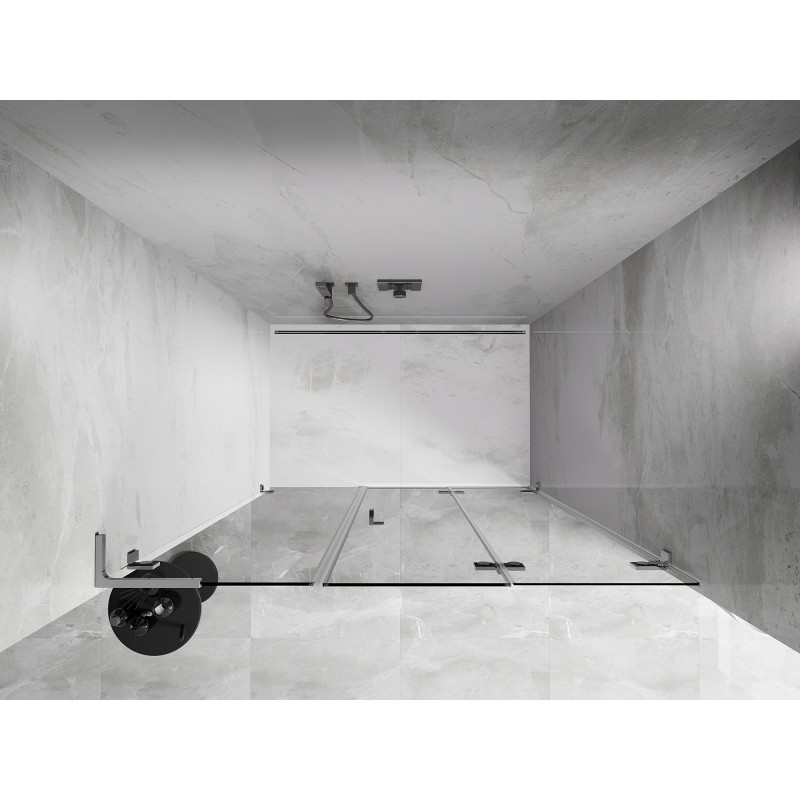 Mexen Lunar-F L porte de douche pliante droite 115 cm, transparent, chrome - 836SL-115-050-01-00-P