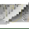 Mexen Rio cabine de douche carrée 80 x 80 cm, givre, or + receveur plat, blanc - 860-080-080-50-30-4010G