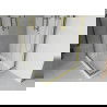 Mexen Rio cabine de douche carrée 80 x 80 cm, givre, or + receveur plat, blanc - 860-080-080-50-30-4010G