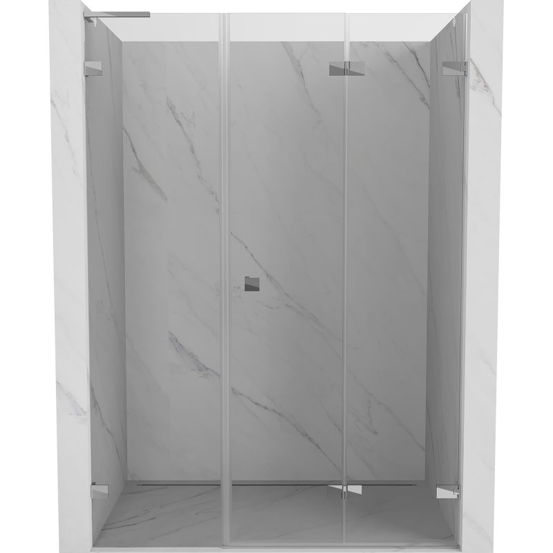 Mexen Lunar-F L porte de douche pliante droite 135 cm, transparent, chromé - 836SL-135-050-01-00-P