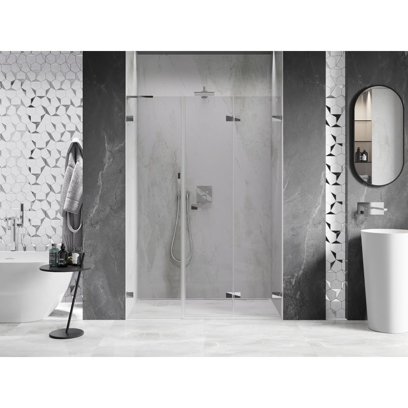 Mexen Lunar-F L portes de douche pliantes à droite 145 cm, transparent, chrome - 836SL-145-050-01-00-P