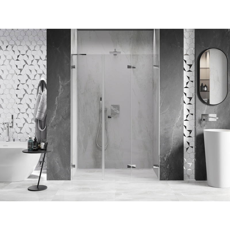 Mexen Lunar-F L porte de douche pliable droite 150 cm, transparent, chrome - 836SL-150-050-01-00-P