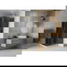 Mexen Rio cabine de douche carrée 70 x 70 cm, graphite, or + receveur plat, blanc - 860-070-070-50-40-4010G