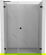 Mexen Lunar-B L porte de douche ouvrante droite 145 cm, transparent, noir - 832SL-145-050-70-00-P