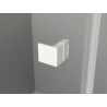 Mexen Lunar-F L portes de douche pliantes droites 115 cm, transparentes, blanches - 836SL-115-050-20-00-P