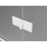 Mexen Lunar-F L portes de douche pliantes droites 115 cm, transparentes, blanches - 836SL-115-050-20-00-P