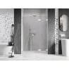 Mexen Lunar-F L portes de douche pliantes droites 115 cm, transparentes, blanches - 836SL-115-050-20-00-P