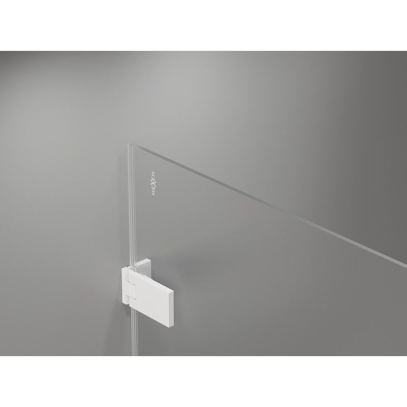 Mexen Lunar-F L porte de douche pliable droite 135 cm, transparent, blanc - 836SL-135-050-20-00-P