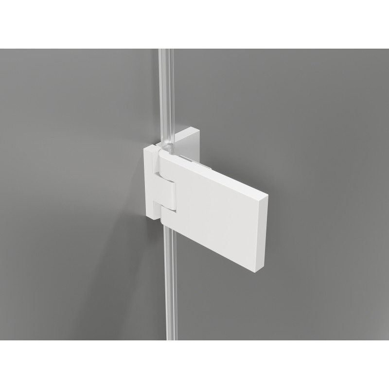 Mexen Lunar-F L porte de douche pliable droite 135 cm, transparent, blanc - 836SL-135-050-20-00-P