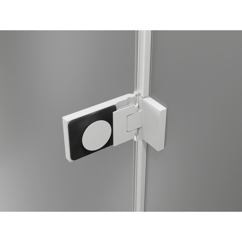 Mexen Lunar-F L porte de douche pliable droite 135 cm, transparent, blanc - 836SL-135-050-20-00-P