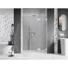 Mexen Lunar-F L porte de douche pliable droite 135 cm, transparent, blanc - 836SL-135-050-20-00-P